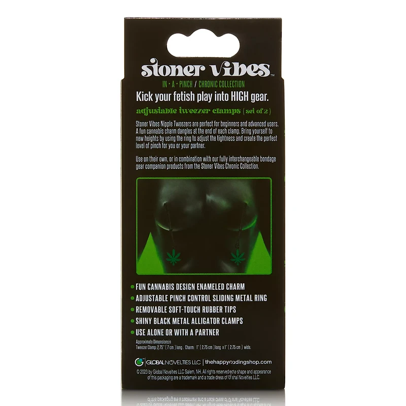 Stoner Vibes Glow in the Dark Nipple Tweezer Clamps