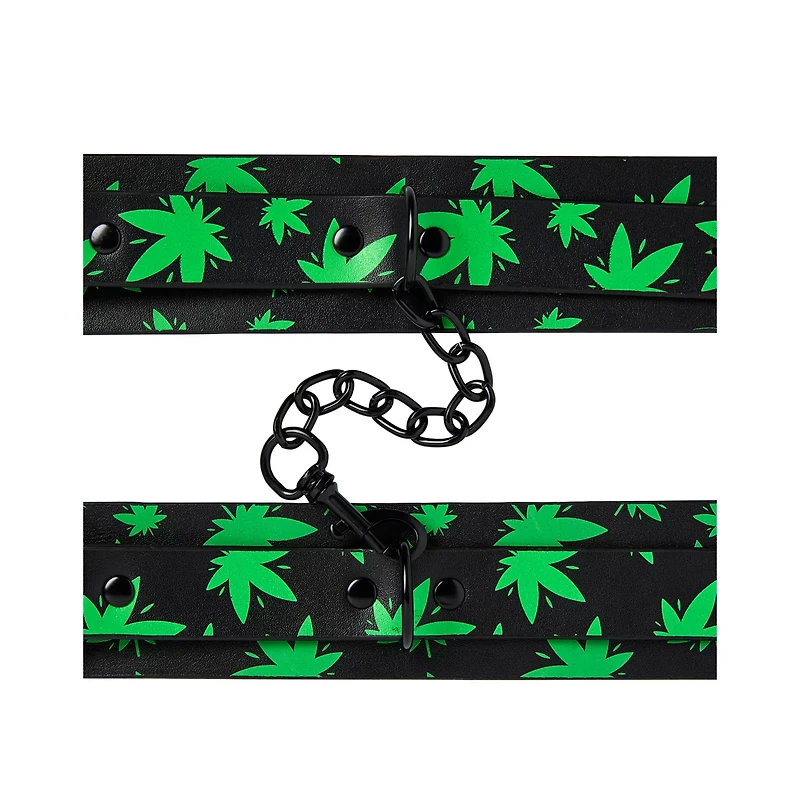 Stoner Vibes Glow in the Dark Wrist Cuffs