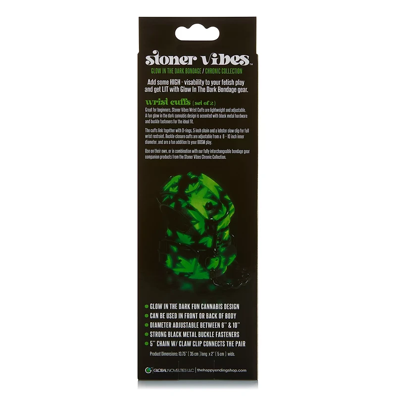 Stoner Vibes Glow in the Dark Wrist Cuffs
