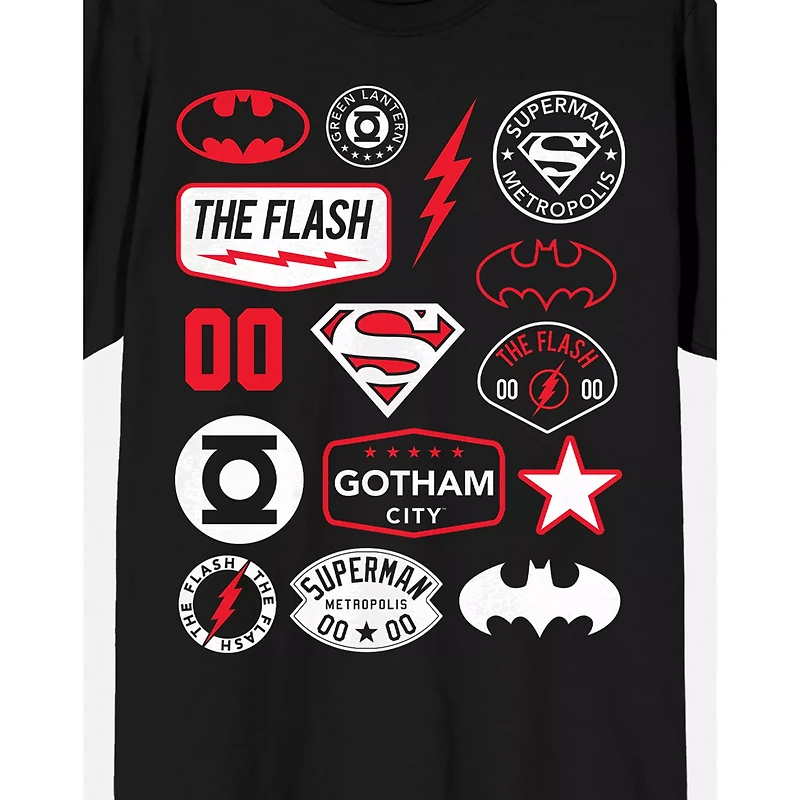 DC Character Logos T Shirt - Comics