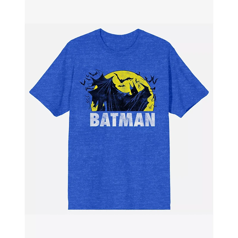 Batman Cloaked Hero Blue T Shirt - DC Comics