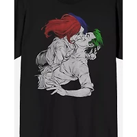 Harley Quinn and The Joker Kissing T Shirt - DC Comics