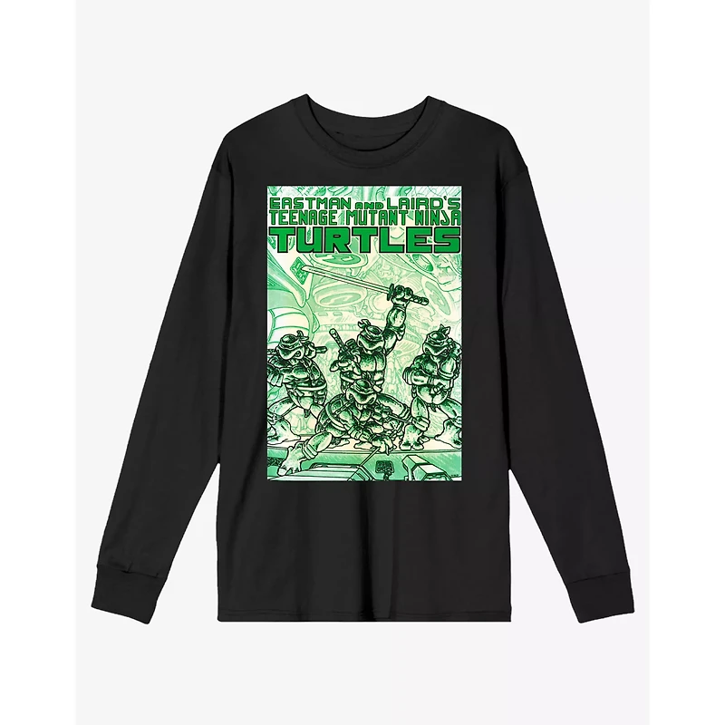 Comic Cover Warriors Long Sleeve T Shirt - Teenage Mutant Ninja Turtles