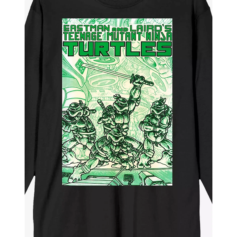 Comic Cover Warriors Long Sleeve T Shirt - Teenage Mutant Ninja Turtles