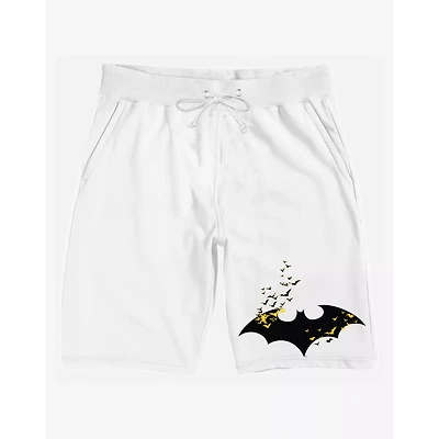 White Batman Logo Shorts