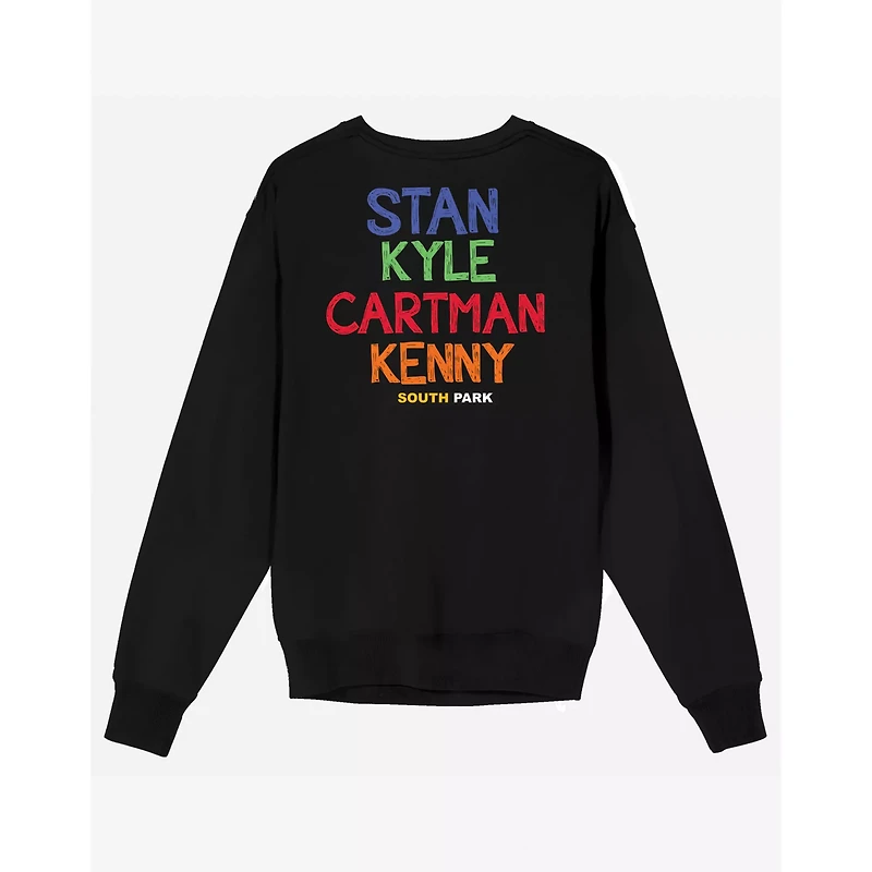 Black South Park Characters Crewneck Sweatshirt