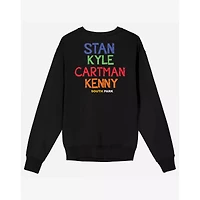 Black South Park Characters Crewneck Sweatshirt