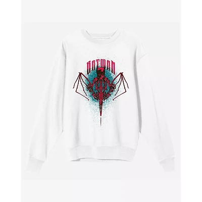 White Batman Mask Crewneck Sweatshirt