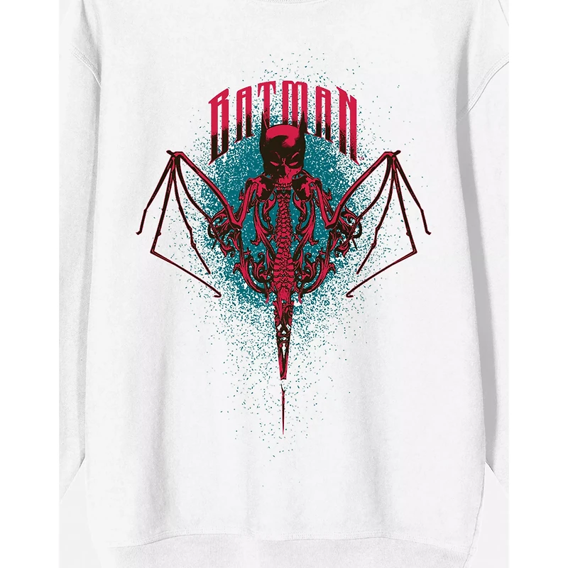 White Batman Mask Crewneck Sweatshirt