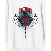 White Batman Mask Crewneck Sweatshirt