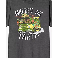 Where's The Party T Shirt - Teenage Mutant Ninja Turtles