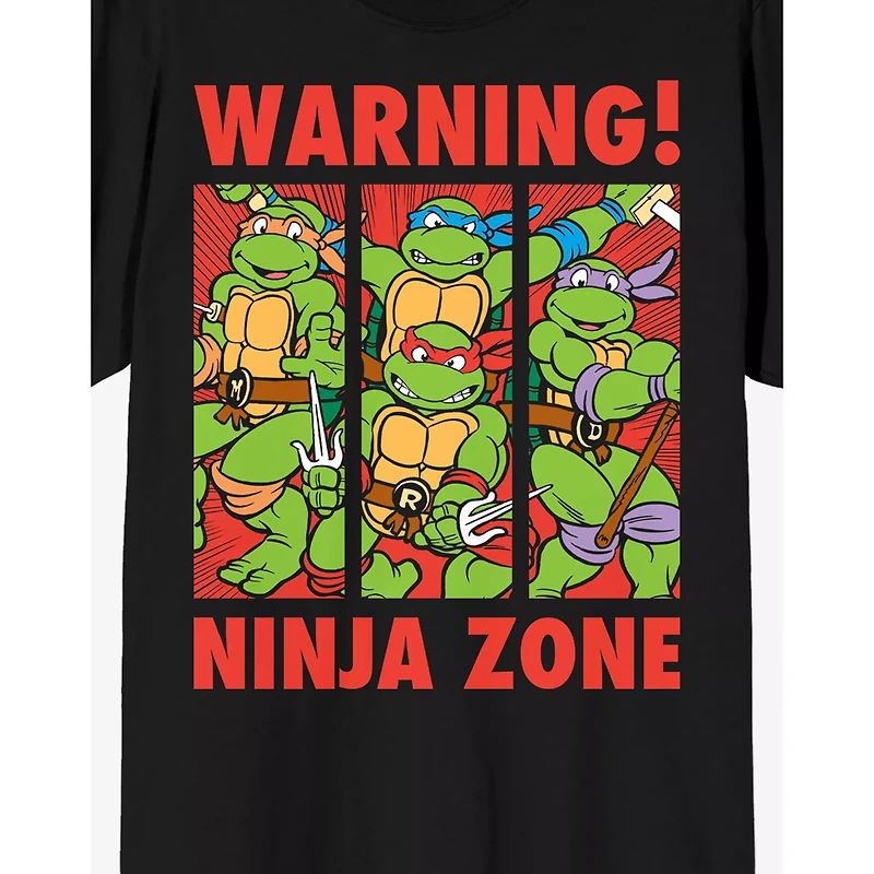 Warning Ninja Zone T Shirt - Teenage Mutant Turtles