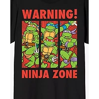 Warning Ninja Zone T Shirt - Teenage Mutant Turtles