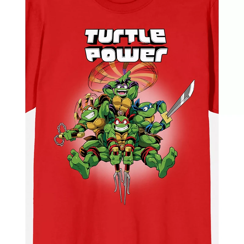 Red Turtle Power T Shirt - Teenage Mutant Ninja Turtles