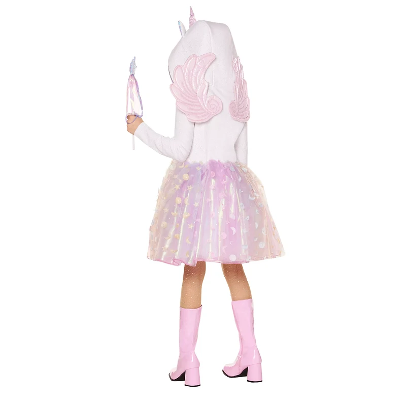 Kids White Unicorn Dress Costume