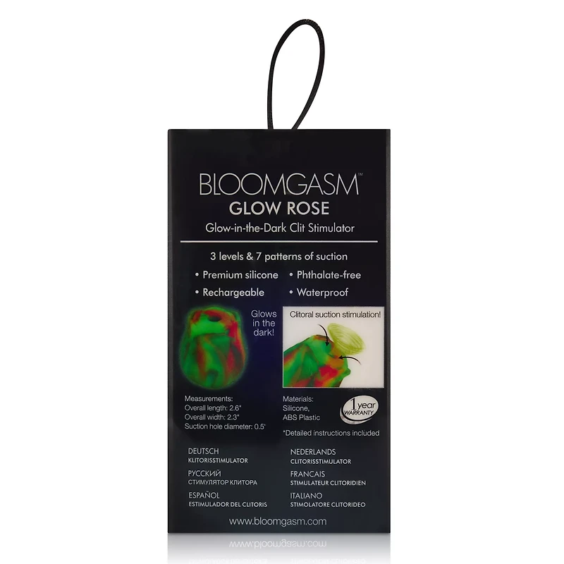 Bloomgasm Glow in the Dark Glow Rose Clit Stimulator