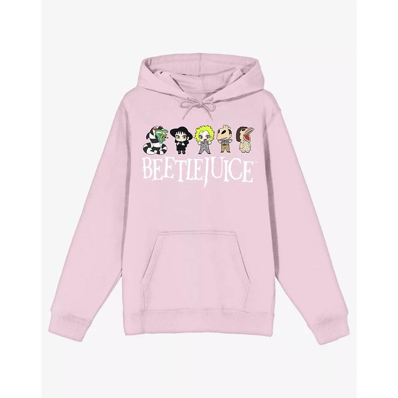 Beetlejuice Chibi Characters Pink Hoodie