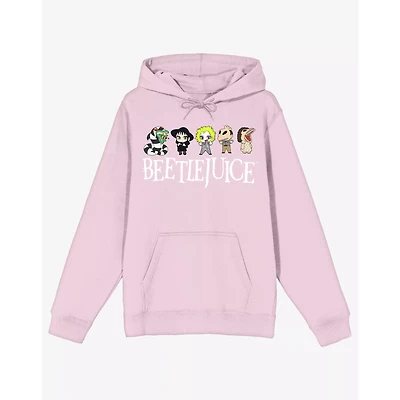 Beetlejuice Chibi Characters Pink Hoodie