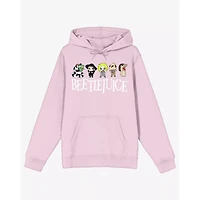 Beetlejuice Chibi Characters Pink Hoodie