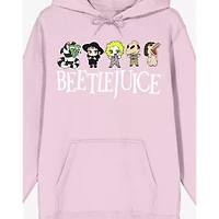 Beetlejuice Chibi Characters Pink Hoodie