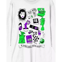 Beetlejuice Icons White Long Sleeve T Shirt