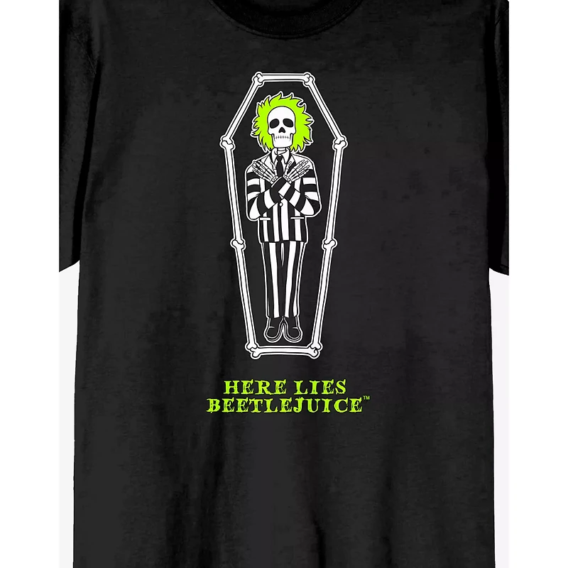 Here Lies Beetlejuice Coffin T Shirt