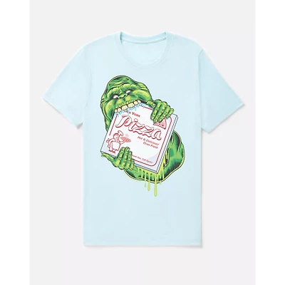 Slimer Pizza T Shirt - Ghostbusters