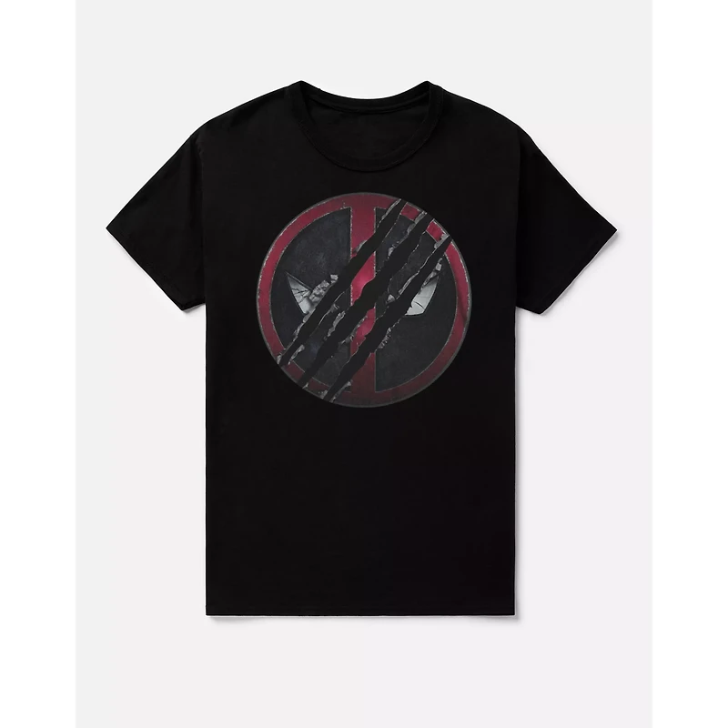 Clawed Deadpool Symbol T Shirt - & Wolverine
