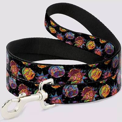 Buckle-Down Multi-Color Rick and Morty Faces Dog Leash