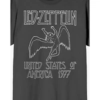 Gray Led Zeppelin USA 1977 T Shirt