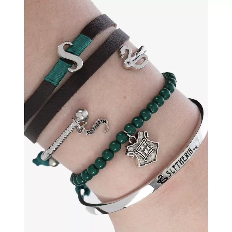 Multi-Pack Harry Potter Slytherin Bracelet Set - 4 Pack