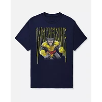 Navy Wolverine T Shirt - Deadpool &