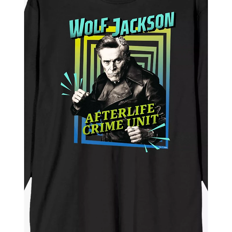 Wolf Jackson Afterlife Crime Unit Long Sleeve T Shirt - Beetlejuice