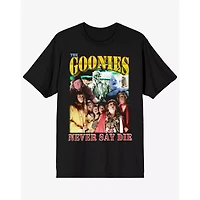 Never Say Die Collage T Shirt - The Goonies