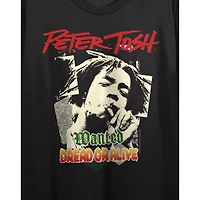 Wanted Dead or Alive Cropped T Shirt - Peter Tosh