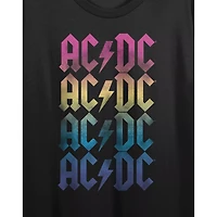 ACDC Rainbow Logo Cropped T Shirt