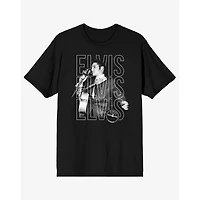 Elvis Presley Stacked Text T Shirt