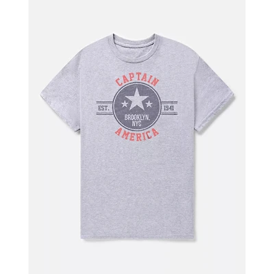 Grey Captain America T Shirt - Marvel