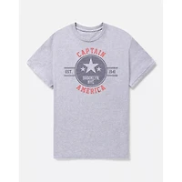 Grey Captain America T Shirt - Marvel