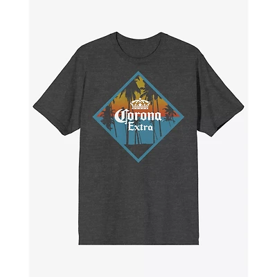 Corona Palm Tree T Shirt - Gray