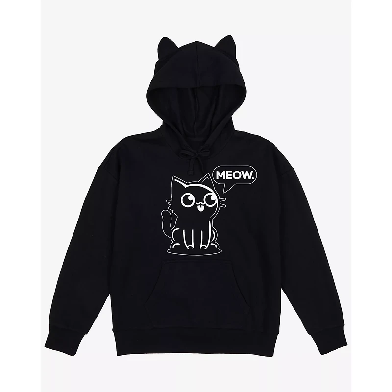 Black Cat 3D Ear Hoodie