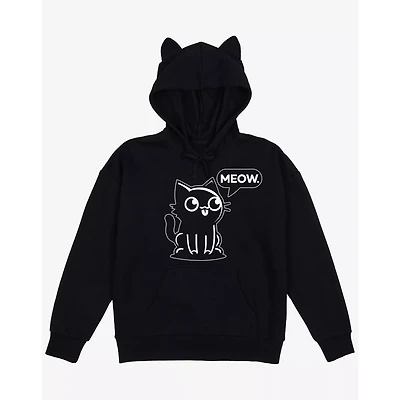 Black Cat 3D Ear Hoodie