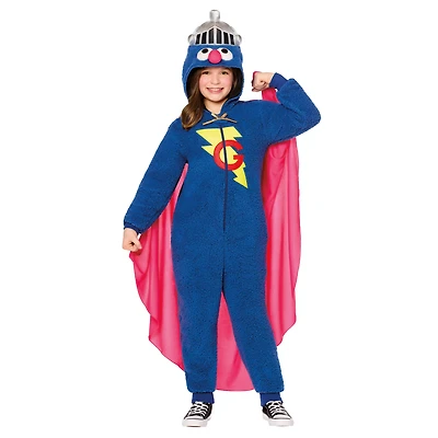 Kids Super Grover Jumpsuit Costume - Sesame Street