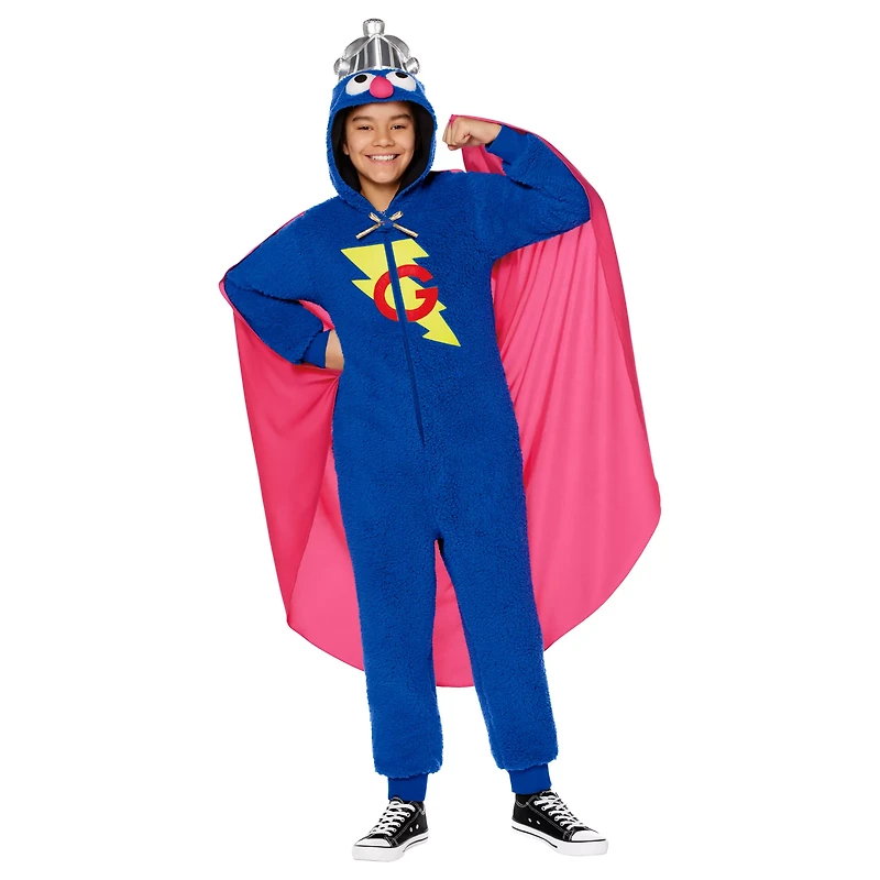 Kids Super Grover Jumpsuit Costume - Sesame Street