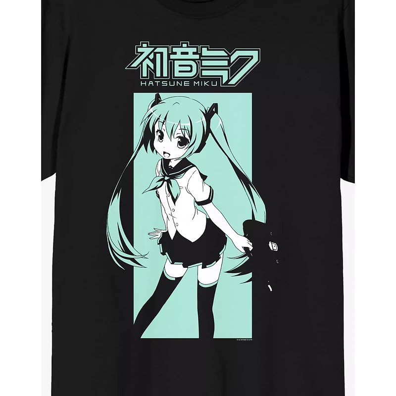 Black and Teal Hatsune Miku T Shirt