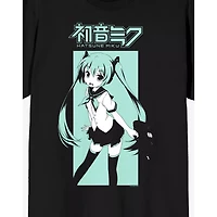 Black and Teal Hatsune Miku T Shirt