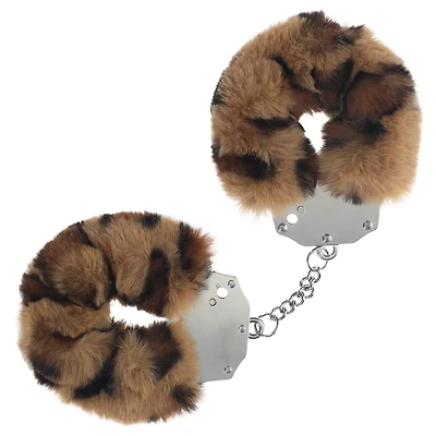 Leopard Print Furry Handcuffs