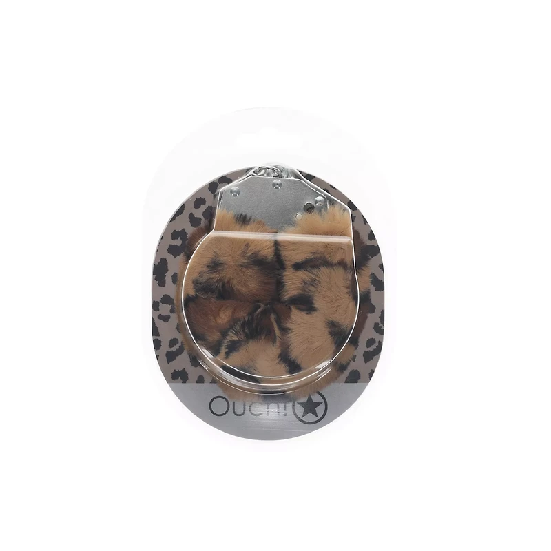 Leopard Print Furry Handcuffs