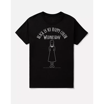 Black Is My Happy Color T Shirt - Wednesday