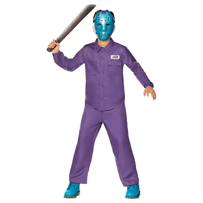 Kids Retro Jason Jumpsuit Costume - Friday The 13th: Game